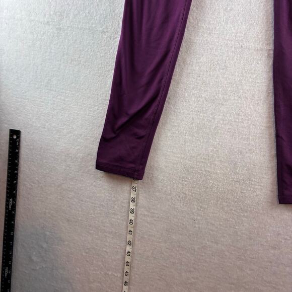Reebok Plum Purple Leggings Pockets Women's Small Drawstring Active Workout Gym - Picture 2 of 8